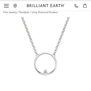 Brilliant Earth silver diamond pennant
